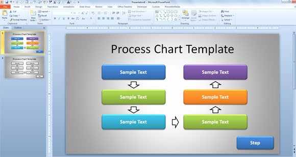 Process Map Template Ppt Elegant Free Simple Process Chart Template for Powerpoint