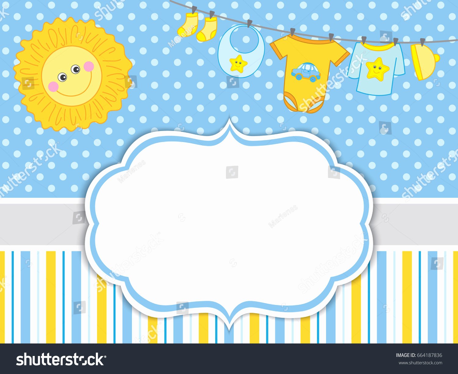Product Line Card Template Unique Vector Card Template Baby Boy Clothes Stock Vector