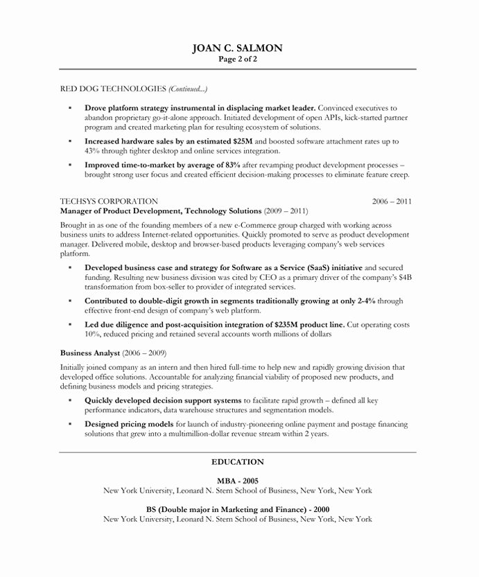 Product Manager Resume Template Awesome Product Manager Resume Examples