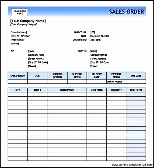 Product order form Template Elegant Product order form Templates