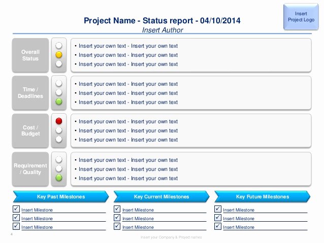 Program Status Report Template Fresh Project Status Report Template