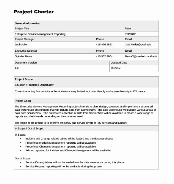 Project Charter Template Free Inspirational 17 Project Template Doc Pdf Ppt