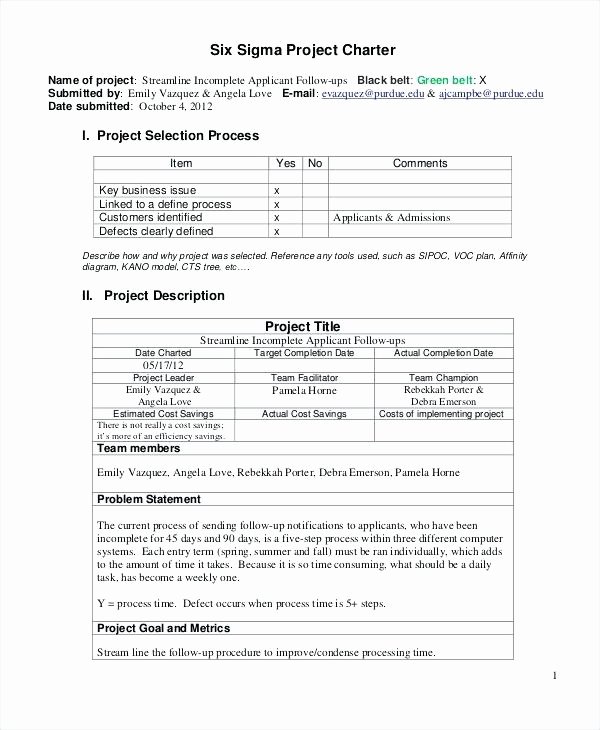 Project Charter Template Word Awesome Project Charter Template Free Word Documents Download