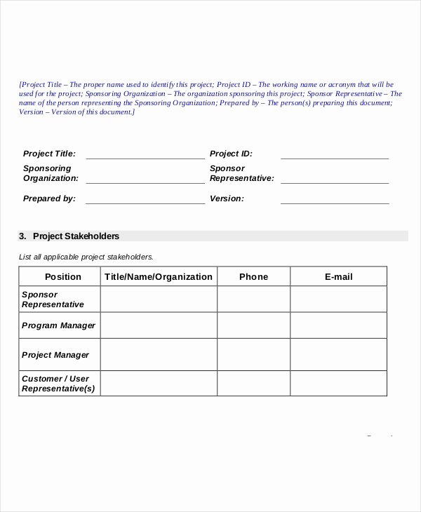 Project Charter Template Word Best Of 8 Project Charter Templates Free Pdf Word Documents