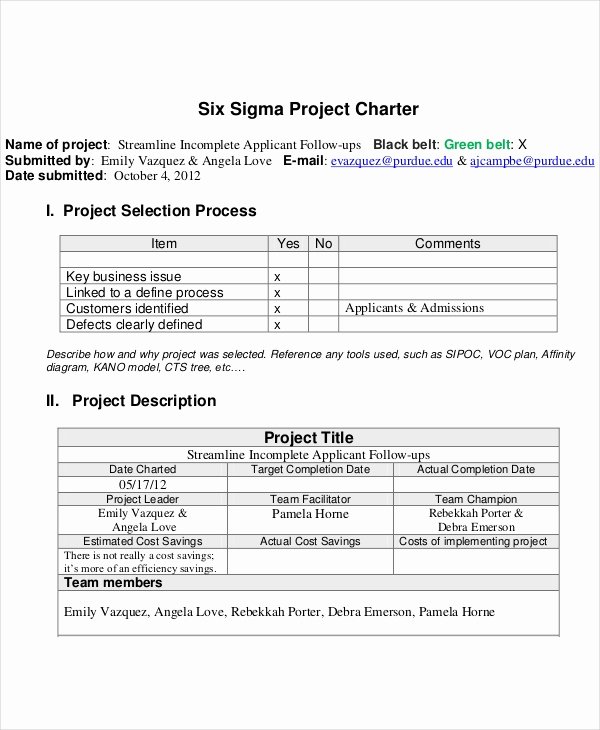 Project Charter Template Word Inspirational 8 Project Charter Templates Free Pdf Word Documents