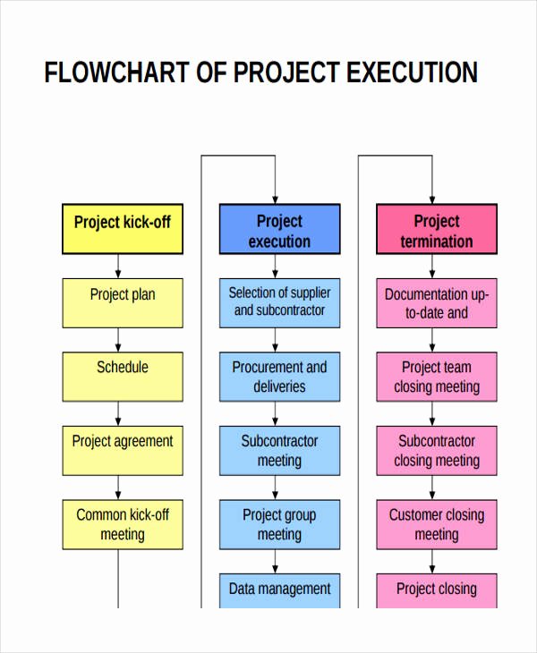 Project Execution Plan Template Luxury Project Flow Chart Templates 6 Free Word Pdf format