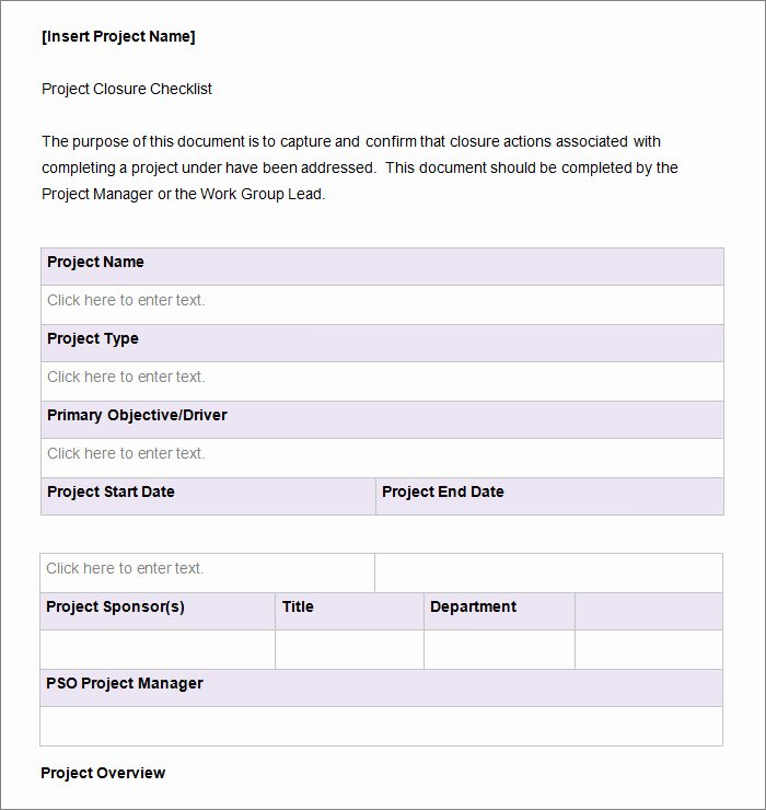 Project Management Checklist Template Beautiful Project Checklist Template 12 Free Word Pdf Documents