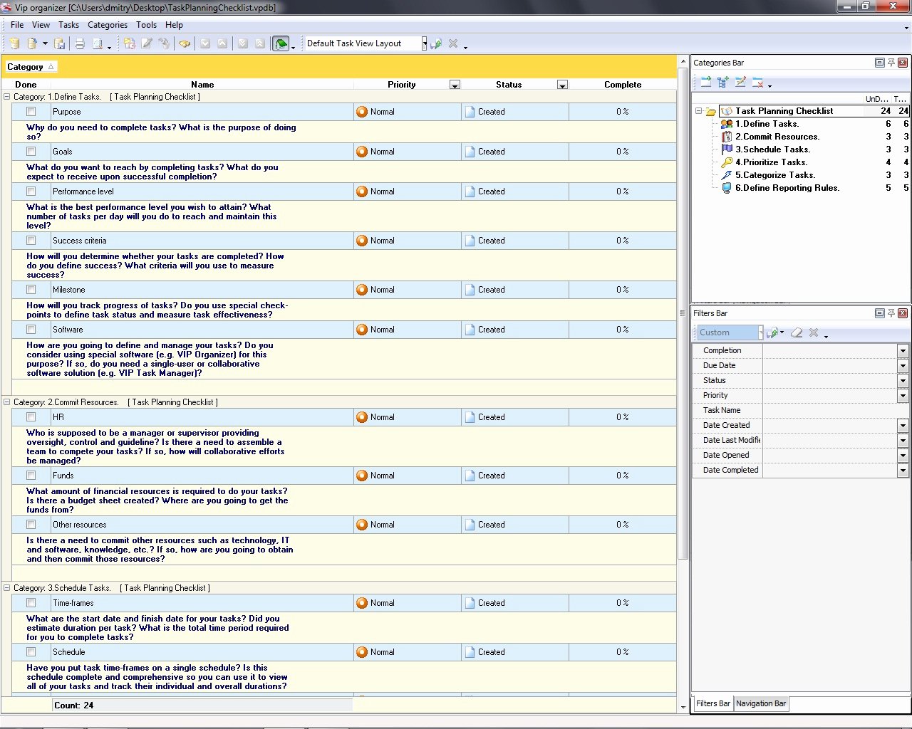 Project Management Checklist Template Fresh Task Planning Checklist to Do List organizer Checklist