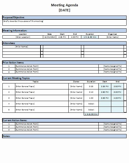 Project Meeting Minutes Template Inspirational Free Excel Meeting Agenda Template Download