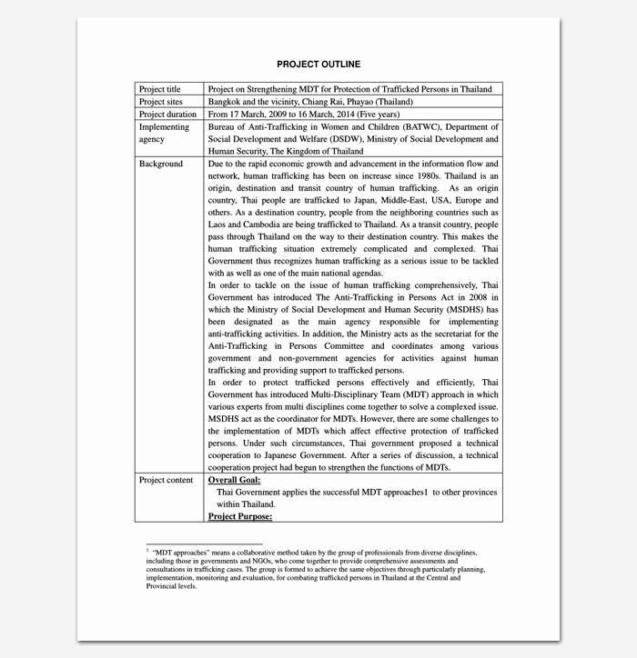 Project Outline Template Word Inspirational Project Outline Template 15 Sample Example format
