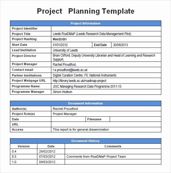 Project Outline Template Word Inspirational Project Planning Template 5 Free Download for Word