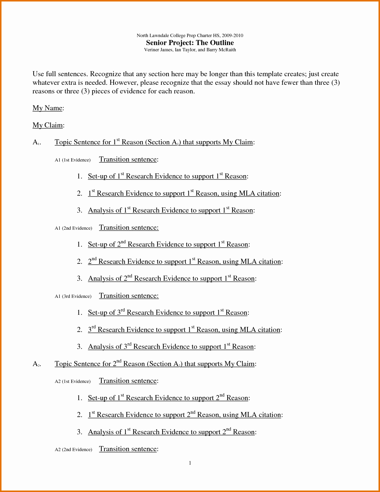 Project Outline Template Word New 8 Outline Template for Wordreference Letters Words