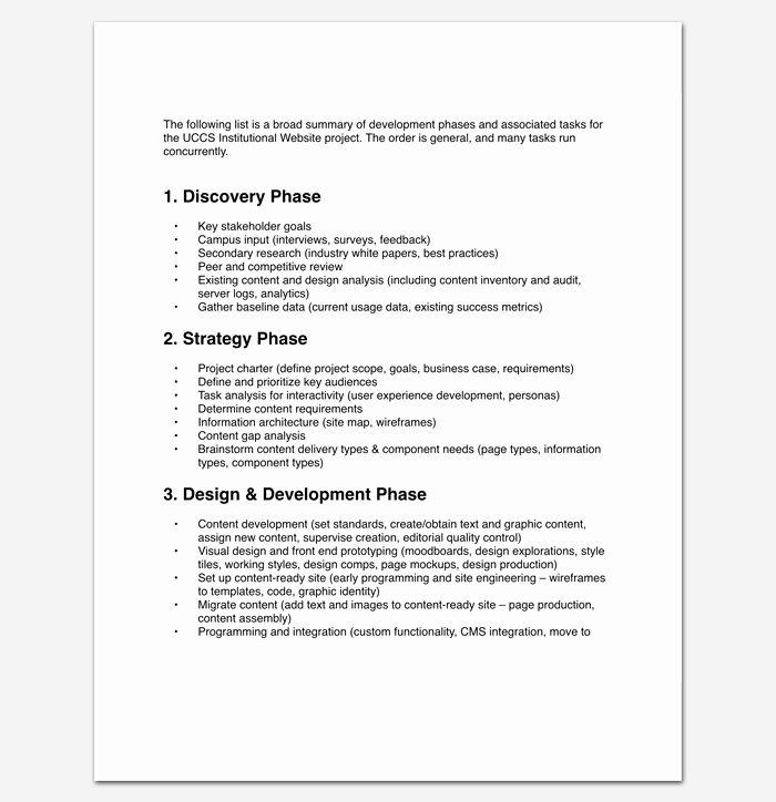 project outline template