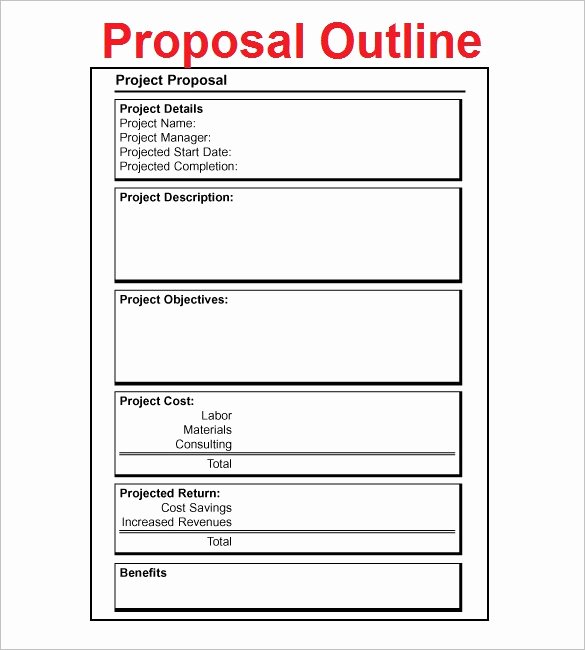 Project Proposal Template Pdf Elegant Proposal Outline Templates 20 Free Free Word Pdf