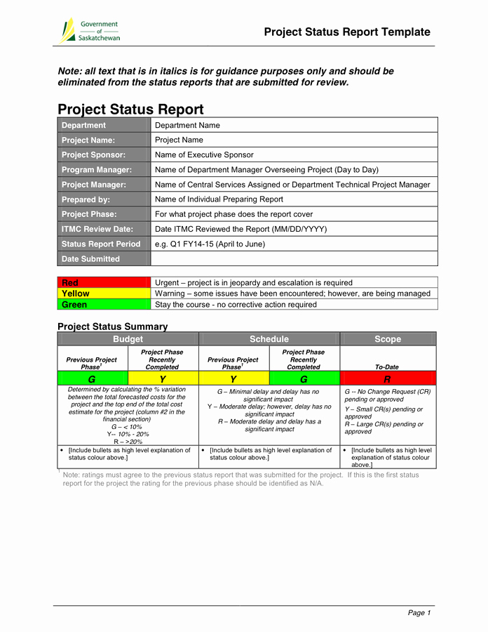 Project Report Template Word Awesome Project Monthly Status Report Template In Word and Pdf formats