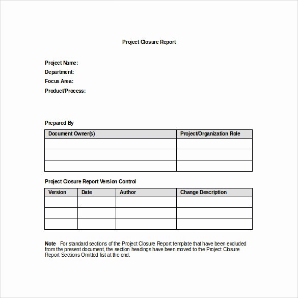 Project Report Template Word Best Of 9 Project Closure Templates to Download for Free