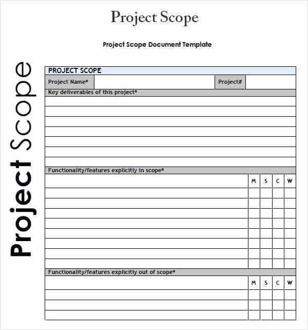 Project Scope Statement Template Unique 3 Free Project Scope Statement Templates Word Excel