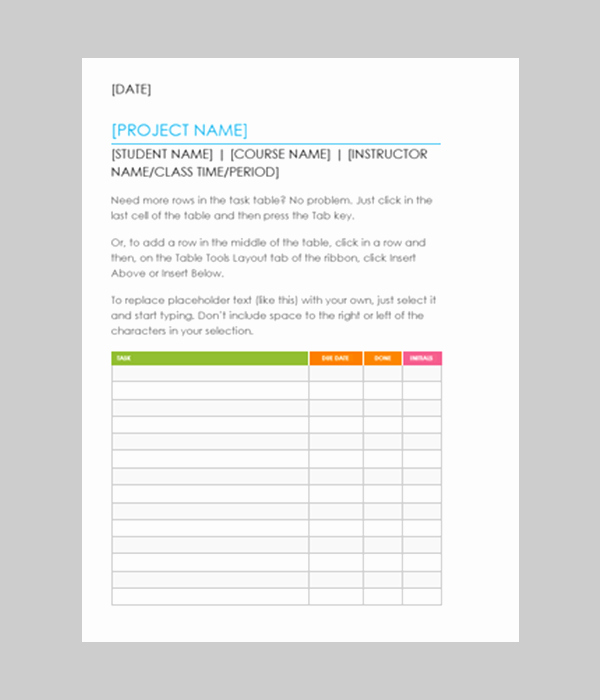 Project Task List Template Awesome 28 Best Free Download Ms Word format Templates