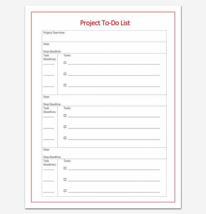 Project Task List Template Luxury Project Task List Template 14 to Do Lists for Word