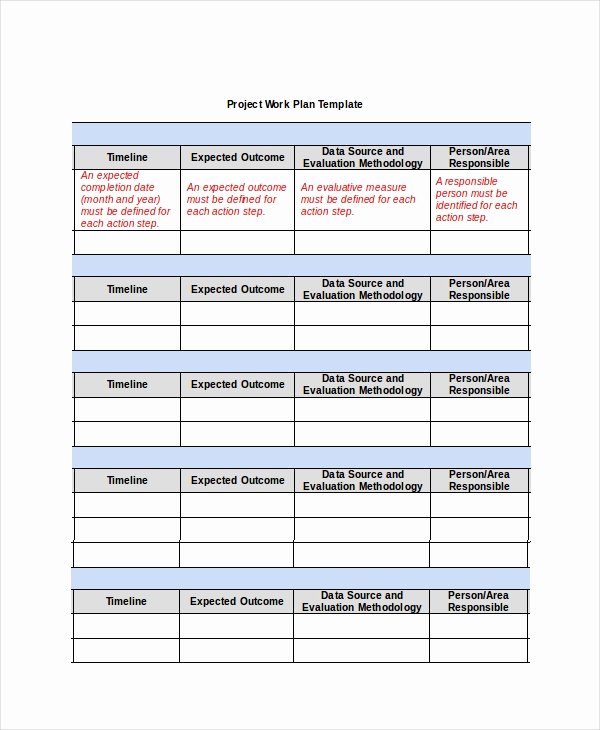 Project Work Plan Template Best Of Project Plan Template 12 Free Word Psd Pdf Documents