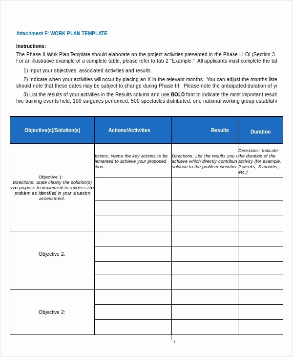 Project Work Plan Template New 15 Project Plan Templates