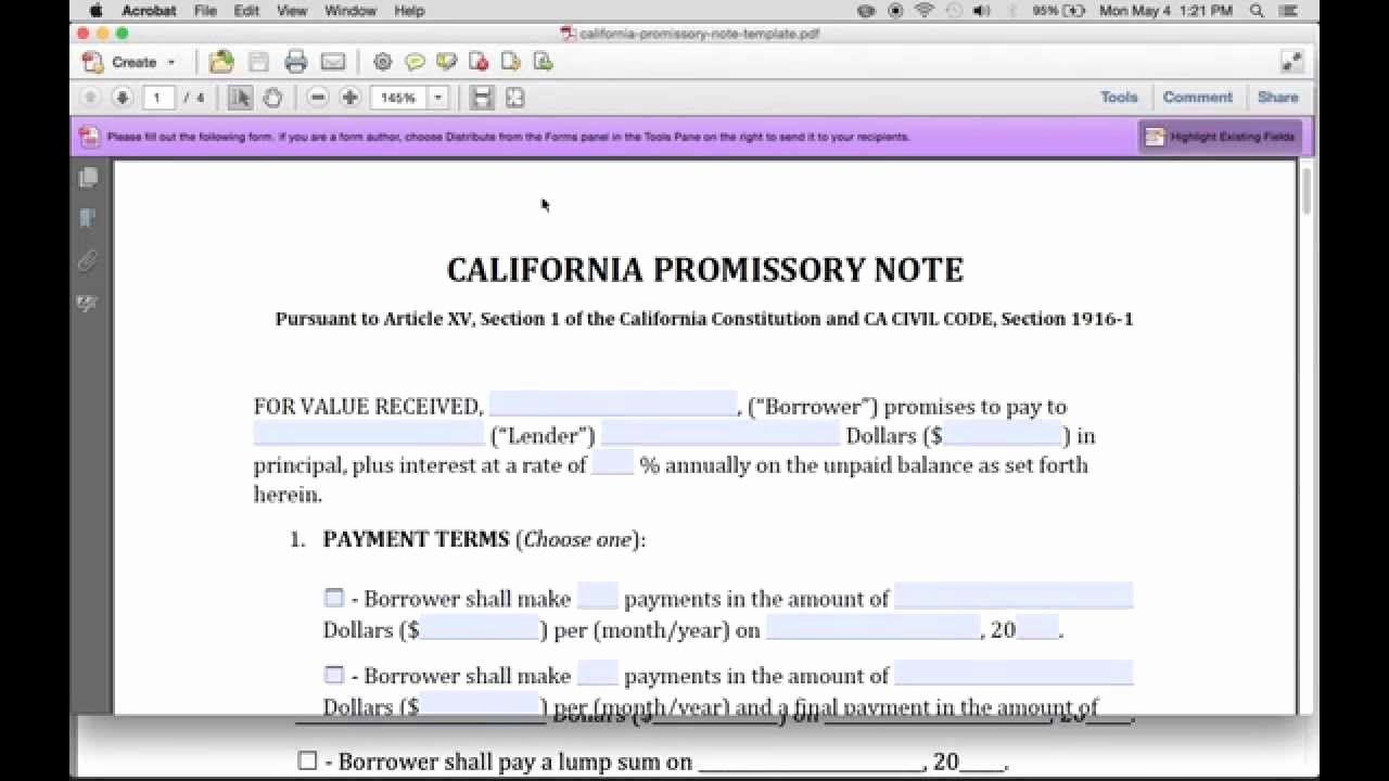Promissory Note Template California New How to Write A California Promissory Note Pdf