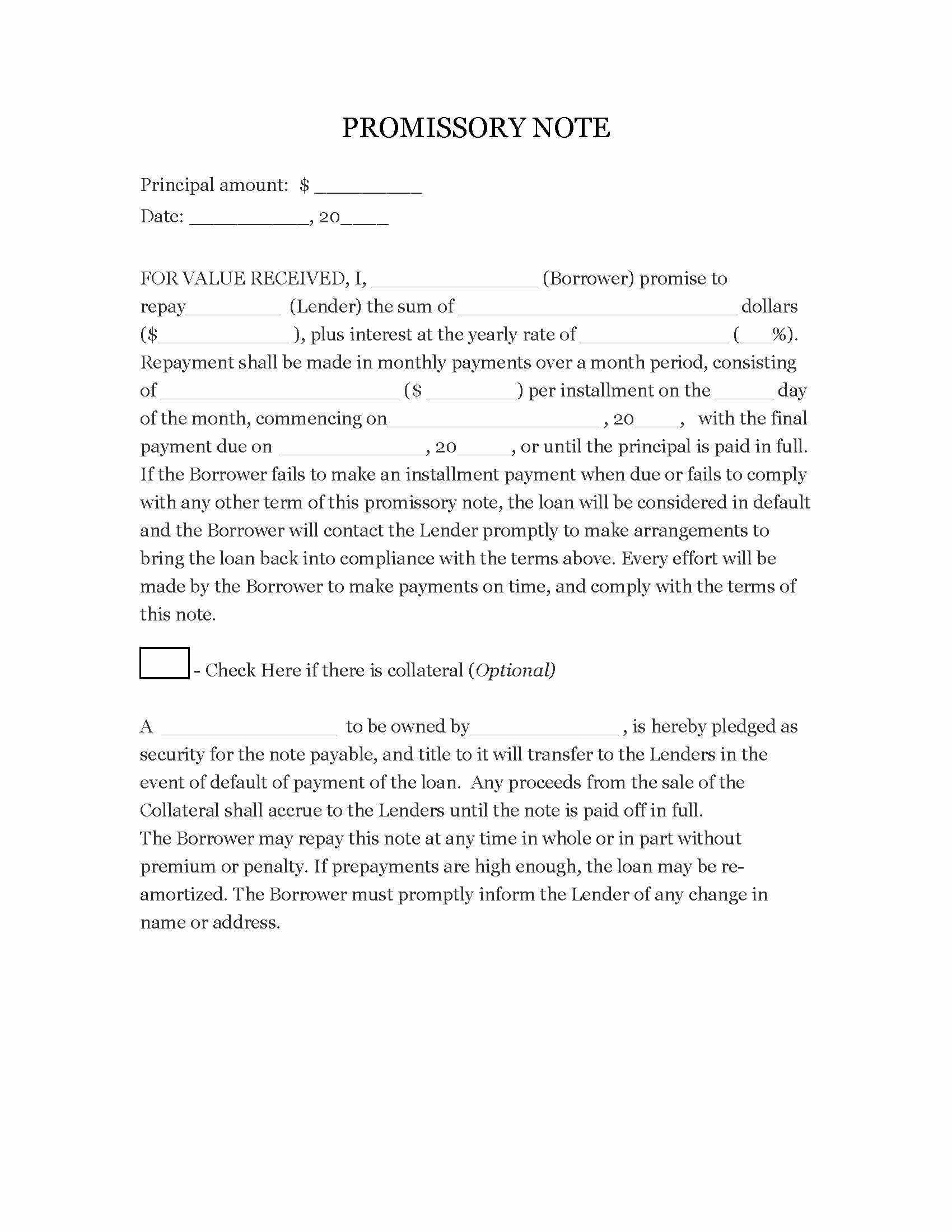 Promissory Note Template Florida Best Of Download Sample Promissory Note Template Pdf
