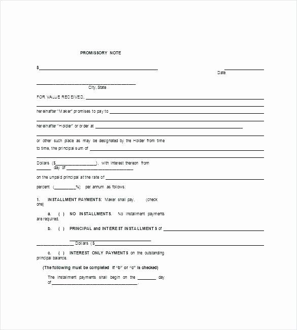 Promissory Note Template Florida Best Of Promissory Note Simple Interest Template Free form