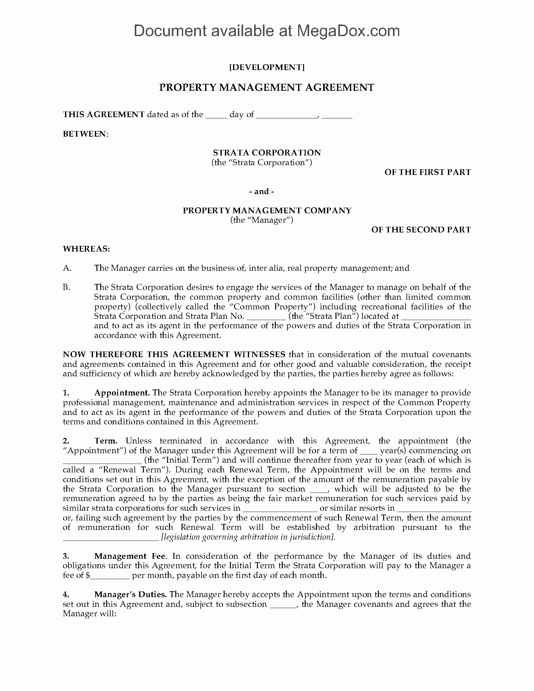 Property Management Agreement Template Luxury Property Management Agreement for Strata Rental Pool