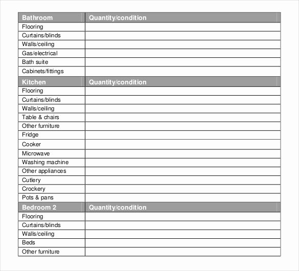 Property Management Checklist Template Fresh 14 Property Inventory Templates – Free Sample Example
