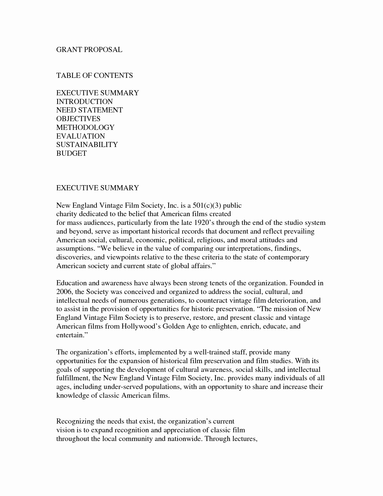 Proposal Executive Summary Template Awesome 8 Best Of Executive Summary Proposal Sample