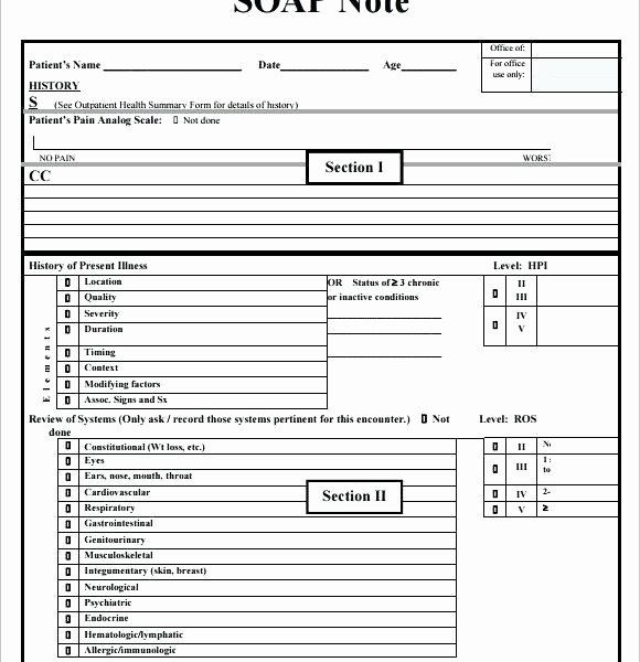 Psychotherapy Note Template Word Best Of soap Notes Example Pt Note format Template Free Counseling