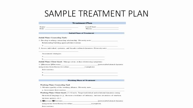 Psychotherapy Treatment Plan Template New S M H Treatment Planning