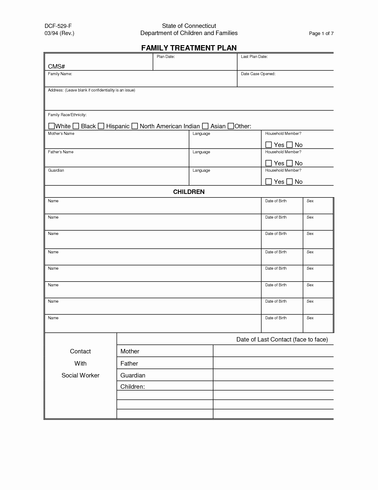 Psychotherapy Treatment Plan Template New Treatment Plan Template