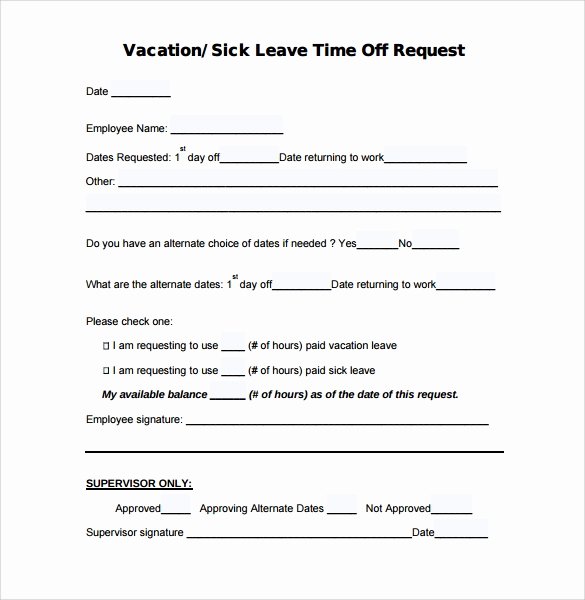 Pto Request form Template New 24 Time F Request forms to Download