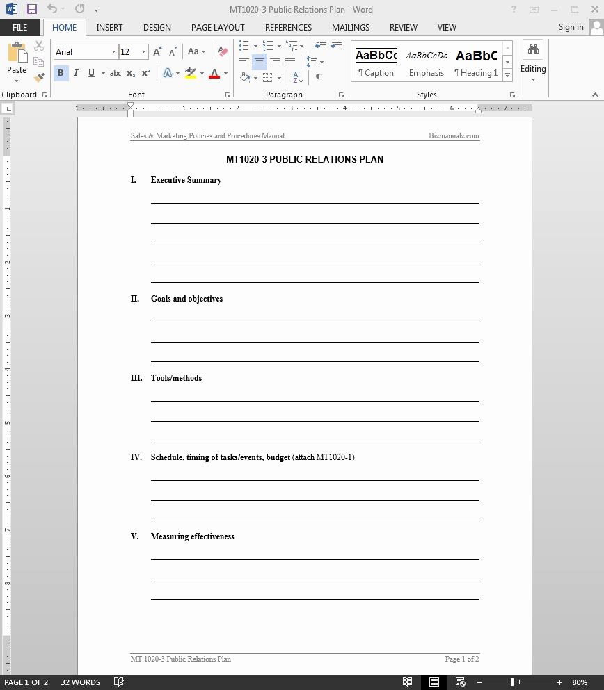 Public Relations Proposal Template Inspirational Public Relations Plan Template