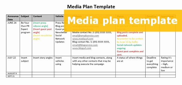 Public Relations Proposal Template Lovely A Free Able Media Plan Template