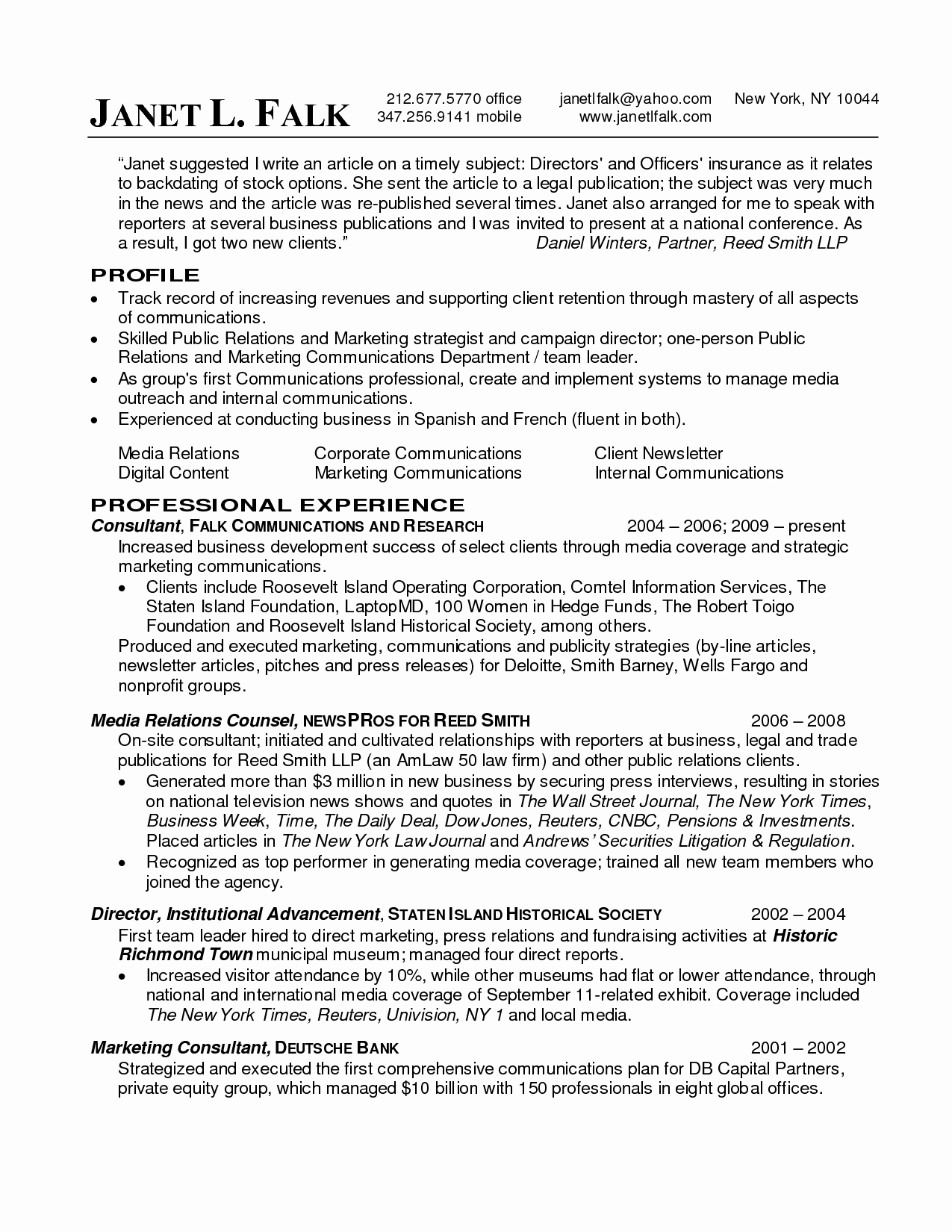 Public Relations Resume Template Best Of Examples Of Public Relations Resume thesis Pleted Web