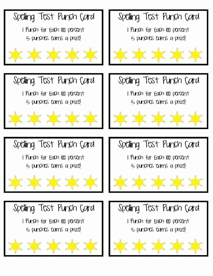 Punch Card Template Free Lovely Punch Card Template Word Free Printable Place Cards Best