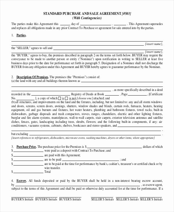Purchase Agreement Template Word Inspirational 13 Purchase Contract Templates Word Pdf Google Docs
