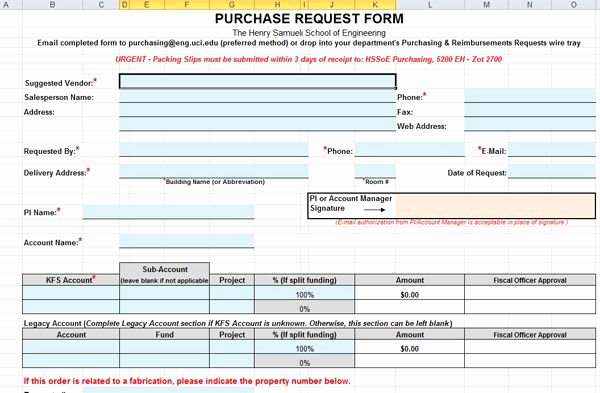 Purchase Request form Template Best Of Purchase Request form In Excel