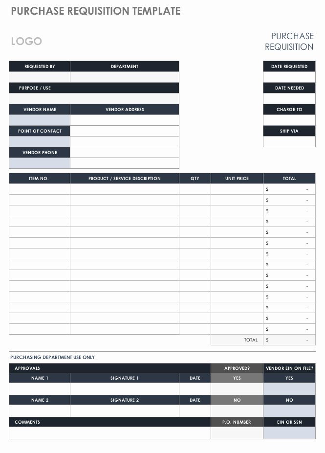 Purchase Request form Template Lovely Free Purchase order Templates