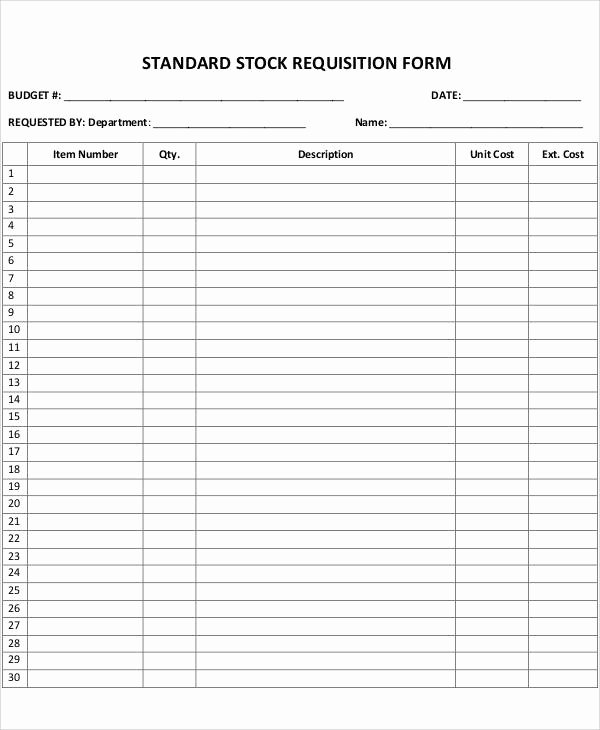 Purchase Requisition form Template Lovely Purchase Requisition form Template
