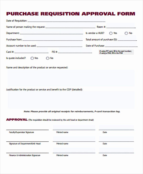 Purchase Requisition form Template Luxury 40 Sample Requisition forms In Pdf