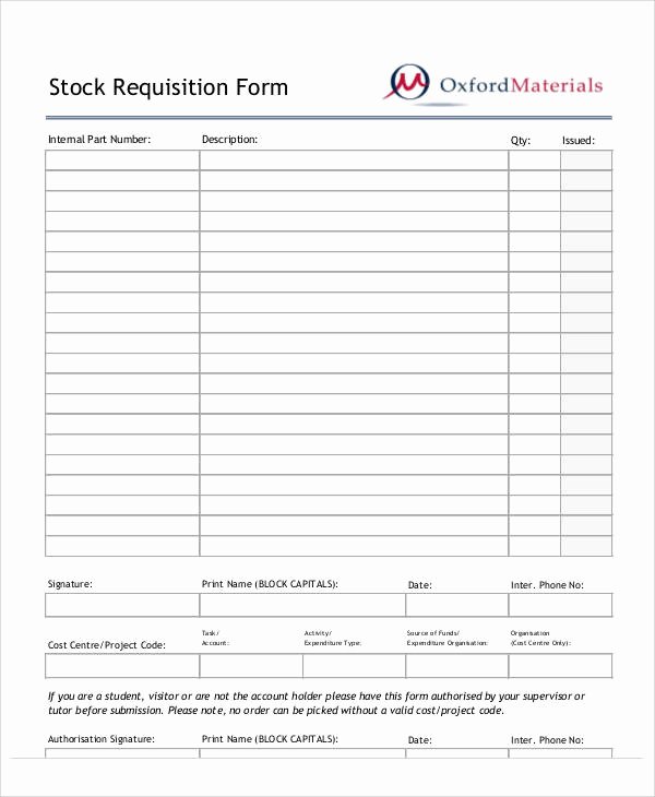 Purchase Requisition forms Template Elegant Requisition form Example