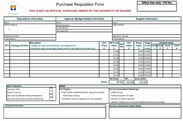 Purchase Requisition forms Template Lovely Purchase Requisition form Excel Request Template Practical