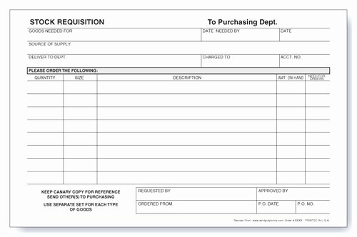Purchase Requisition forms Template Lovely Stock Requisition form Windy City forms