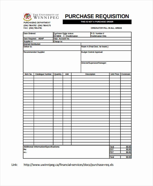 Purchasing Request form Template Fresh Sample Requisition forms