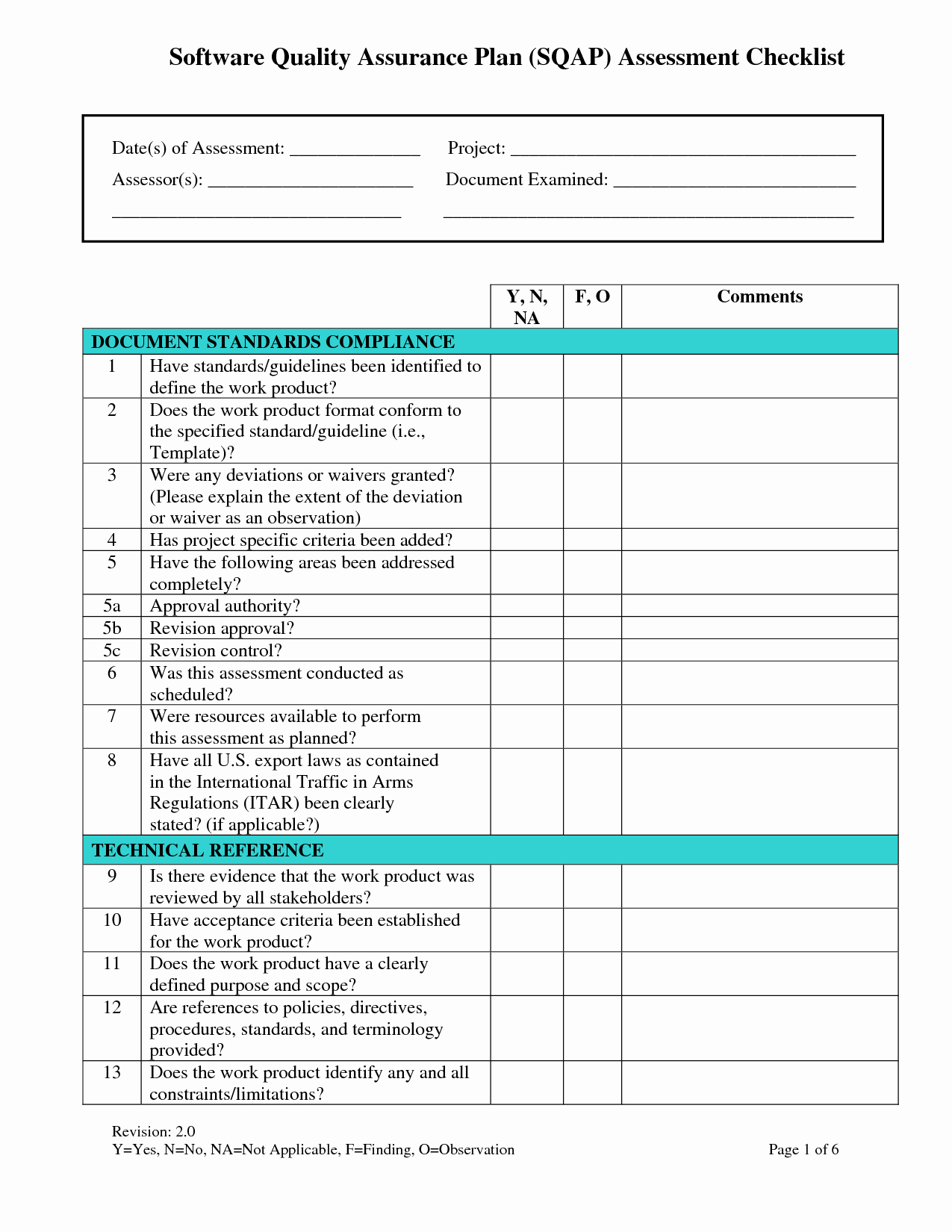 Quality assurance Plan Template Lovely Quality assurance Plan Template