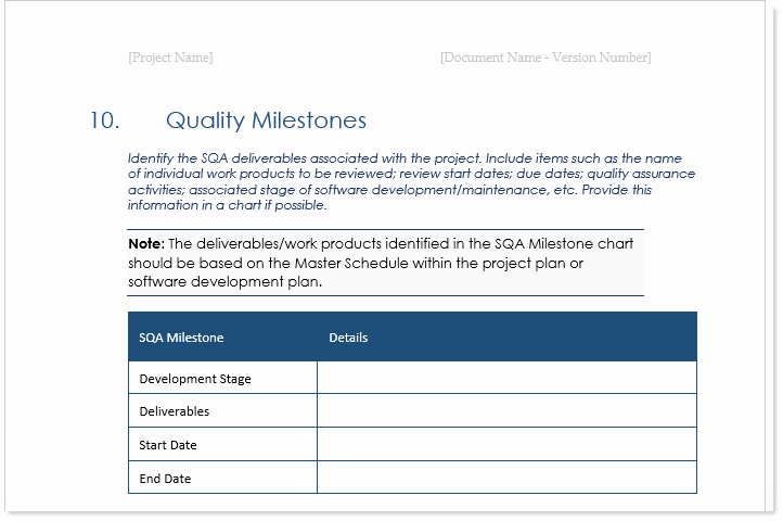 Quality assurance Reports Template Fresh Quality assurance Plan Template Ms Word 7 Excel